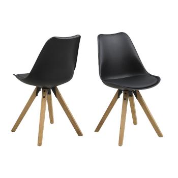 Sada 2 ks − Jídelní židle Dima − černá