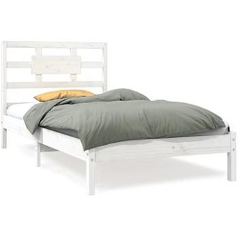 Rám postele bílý masivní dřevo 100 × 200 cm, 3105656 (3105656)