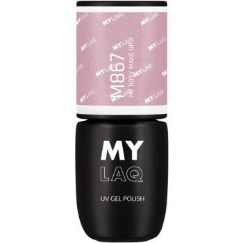 MYLAQ UV Gel Polish gelový lak na nehty odstín My Rosy Makeup 5 ml