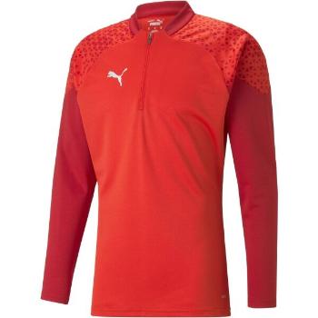 Puma TEAMCUP TRAINING 1/4 ZIP TOP Pánská sportovní mikina, červená, velikost