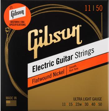 Gibson Flatwound Electric Guitar Strings Ultra-Light
