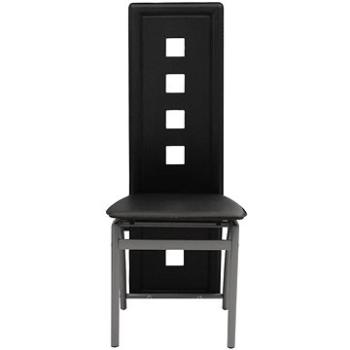 Jídelní židle 4 ks černé umělá kůže (243645)
