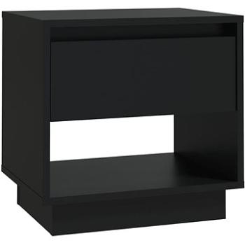 SHUMEE Noční stolek černý 45 × 34 × 44 cm dřevotříska, 809514 (809514)
