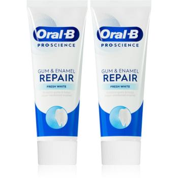 Oral B Gum & Enamel Repair Fresh White zubní pasta pro svěží dech 2x75 ml