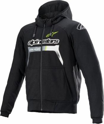 Alpinestars Chrome Ignition Hoodie Black/Yellow Fluorescent 2XL Textilní bunda