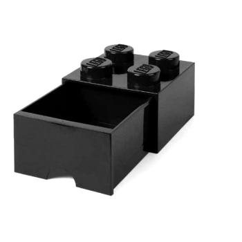 LEGO úložný box 4 se šuplíkem černá
