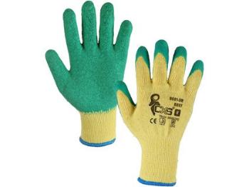 Povrstvené rukavice ROXY, žluto-zelené, vel. 09