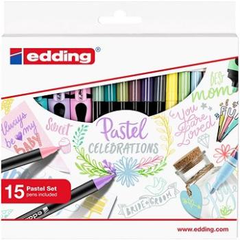 EDDING Pastel Celebrations, sada 15 barev (7580243000)