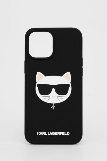 Obal na telefon Karl Lagerfeld černá barva iPhone 12 Pro Max