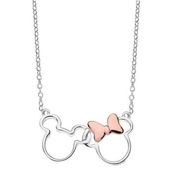 DISNEY Mickey a Minnie stříbrný náhrdelník N902594TL-18 (887746754561)