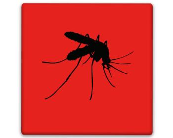 3D samolepky čtverec - 5kusů Komár