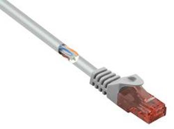 Síťový kabel RJ45 Basetech BT-1719369, CAT 6, U/UTP, 2.00 m, šedá