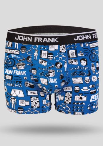 Pánské boxerky John Frank JFBD216 XL Modrá