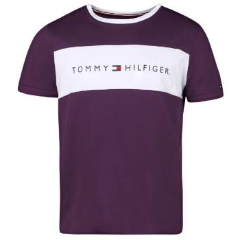 Tommy Hilfiger CN SS TEE LOGO FLAG Pánské tričko, fialová, velikost S