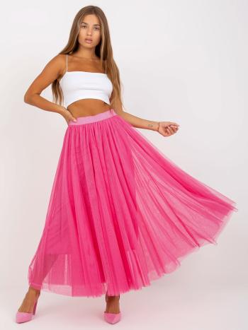 RŮŽOVÁ TYLOVÁ SUKNĚ SE SPODNIČKOU TW-SD-BI-1047.35-PINK Velikost: ONE SIZE