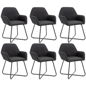 Jídelní židle 6 ks černé textil (277107)