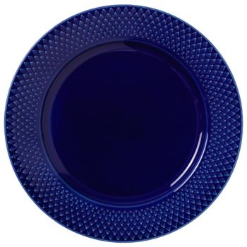 Mělký talíř RHOMBE Lyngby 23 cm tmavě modrý