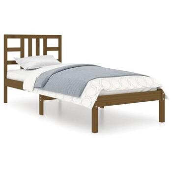 Rám postele medově hnědý masivní dřevo 90 × 200 cm, 3105393 (3105393)