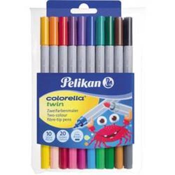 Pelikan fix Colorella twin® C304 Set 949511 různé barvy tříděné 1 mm, 2 mm 10 ks/bal. 10 ks