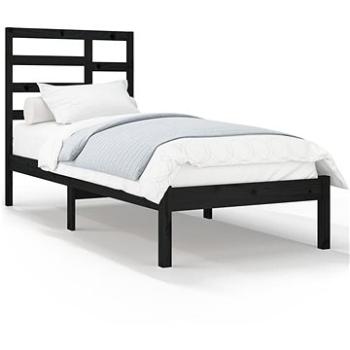 Rám postele černý masivní dřevo 90 × 200 cm, 3105784 (3105784)
