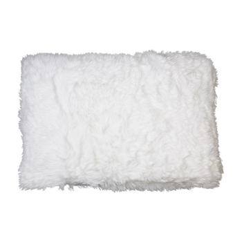 Bílý chlupatý polštář White - 40*60*15cm FXGKBW