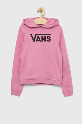 Dětská bavlněná mikina Vans GR FLYING V HOODIE G FLYV CYCLM fialová barva, s kapucí, s potiskem