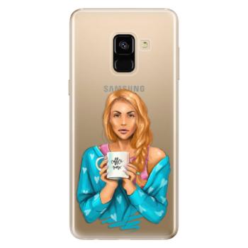 Odolné silikonové pouzdro iSaprio - Coffe Now - Redhead - Samsung Galaxy A8 2018