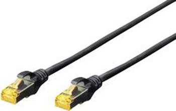 Síťový kabel RJ45 Digitus DK-1644-A-005/BL, CAT 6A, S/FTP, 0.50 m, černá