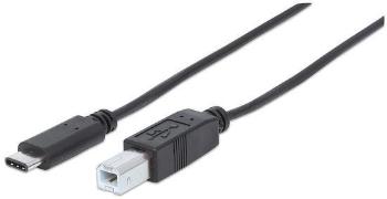 Manhattan 353304 USB 2.0 B - USB 3.1 C, (M/M), černý