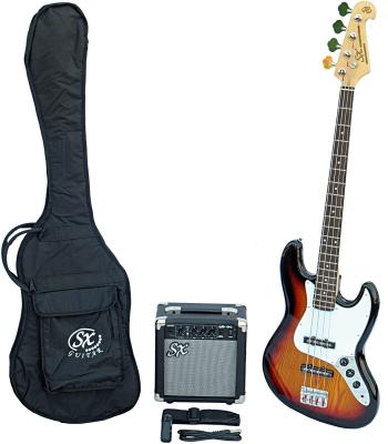 SX SB1 Bass Guitar Kit Sunburst Elektrická baskytara