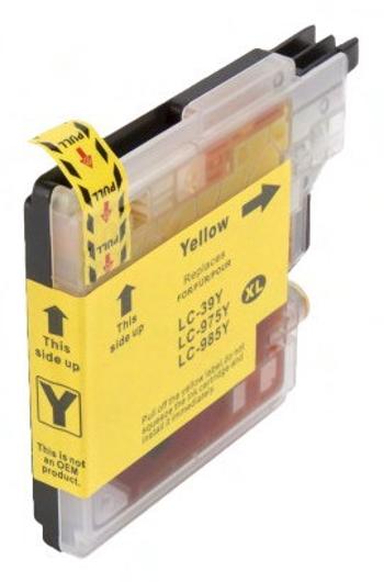 BROTHER LC-985 - kompatibilní cartridge, žlutá, 560 stran