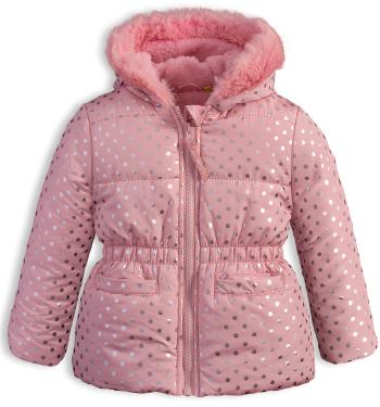 Kojenecká dívčí zimní bunda LEMON BERET PUNTÍKY růžová Velikost: 68