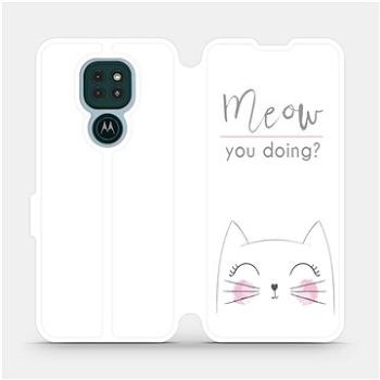 Flipové pouzdro na mobil Motorola Moto G9 Play - M098P Meow you doing? (5903516381999)