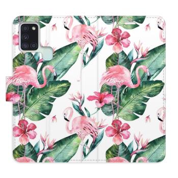 Flipové pouzdro iSaprio - Flamingos Pattern - Samsung Galaxy A21s