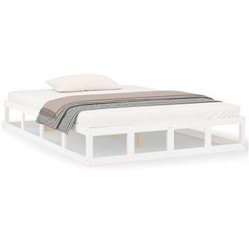 Rám postele bílý 200 × 200 cm masivní dřevo, 820817 (820817)