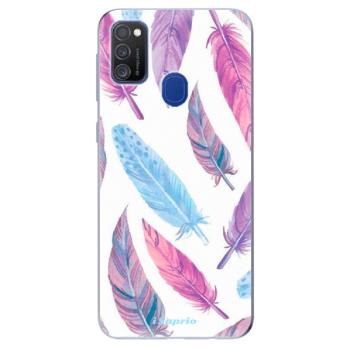 Odolné silikonové pouzdro iSaprio - Feather Pattern 10 - Samsung Galaxy M21