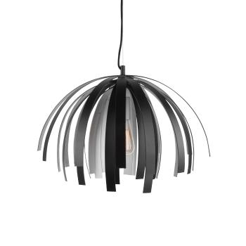 Závěsná lampa Willow Alu – černá, stříbrná