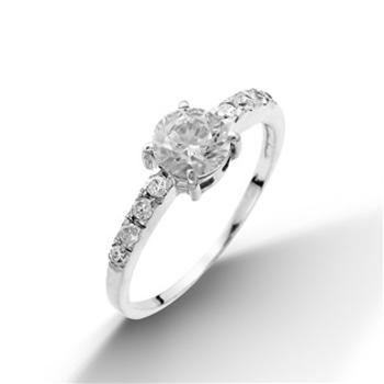 Šperky4U Stříbrný prsten se zirkony, vel. 50 - velikost 50 - CS2034-50