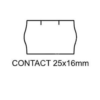 Etikety Contact 25x16mm bílé oblé