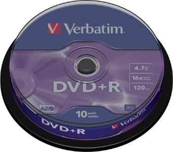 VERBATIM DVD+R 4,7GB 16x 10SP, 43498