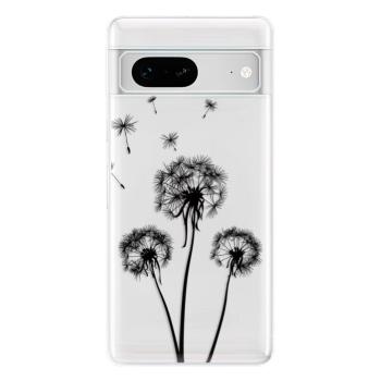 Odolné silikonové pouzdro iSaprio - Three Dandelions - black - Google Pixel 7 5G