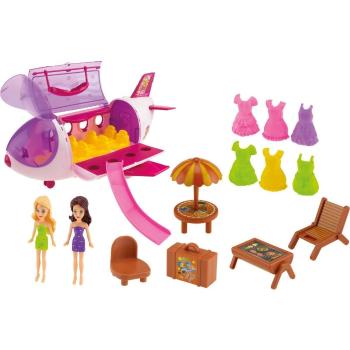 Letadlo plastové s panenkami, oblečky a s plážovým setem