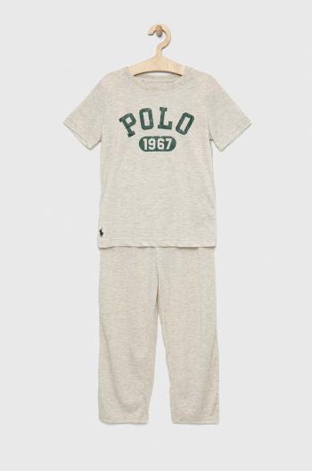 Dětské pyžamo Polo Ralph Lauren béžová barva, s potiskem