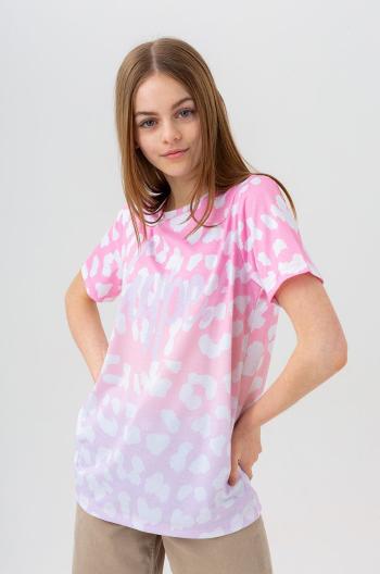 Dětské tričko Hype růžová barva