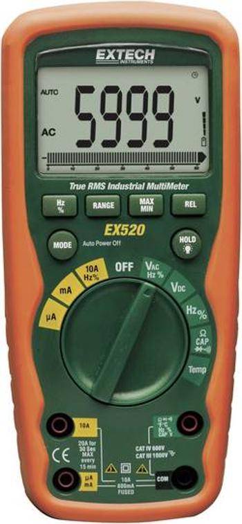 Digitální multimetr Extech EX520, 0,1 Ω - 60 MΩ, 0,001 Hz - 40 MHz, 0,01 nF - 1000 µF, -45 - 750 °C