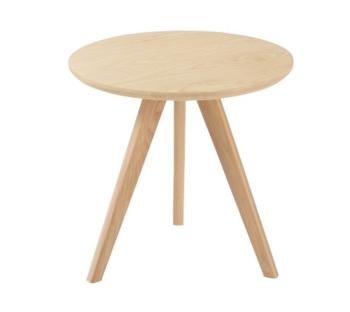 Přírodní dřevěný odkládací stolek Scandinavian - Ø 50*49cm 96082