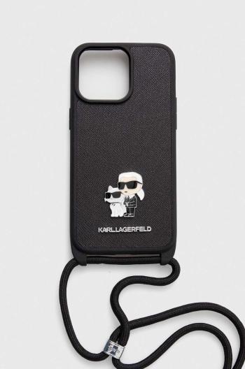 Obal na telefon Karl Lagerfeld iPhone 15 Pro Max 6.7" černá barva