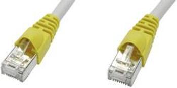 RJ45 (křížený) síťový kabel CAT 6A S/FTP 7.50 m šedá samozhášecí, s ochranou Telegärtner