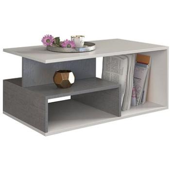 Artenat Konferenční stolek Prima, 90 cm, tmavý beton / bílá (TE0274)