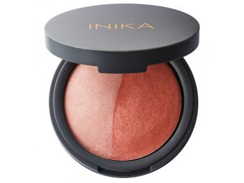 Inika Organic Přírodní zapečená minerální duo tvářenka Burnt peach 6.5 g